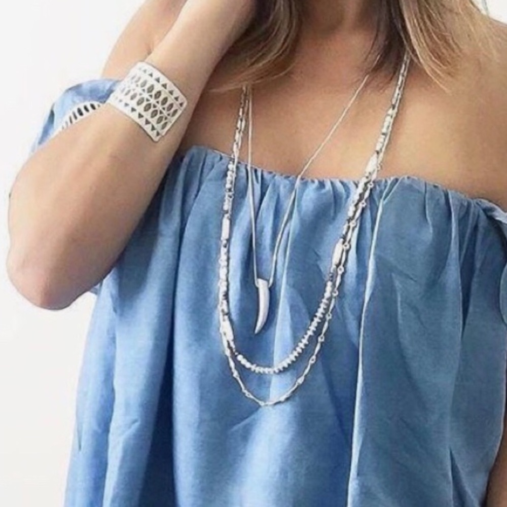 Stella & Dot | Exotic [SILVER] Versatile Multi Layer Tiburon Necklace - Picture 2 of 8